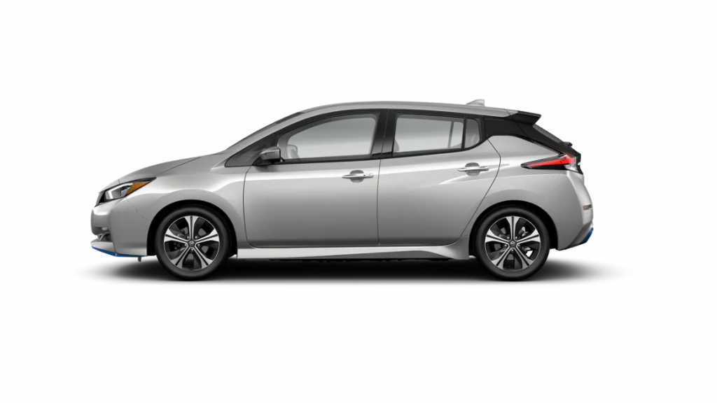 2021 Nissan Leaf in brilliant silver