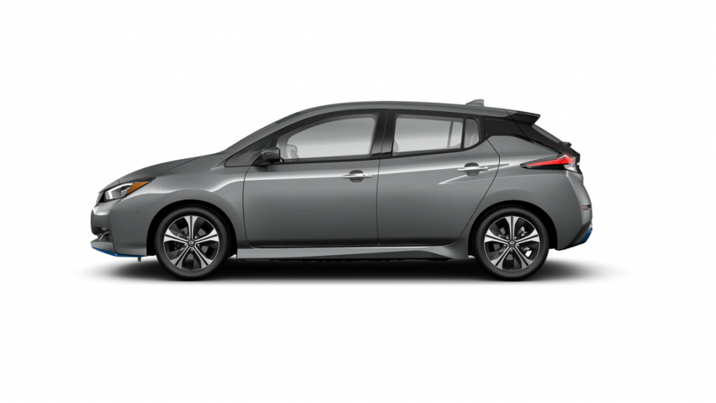 2021 Nissan Leaf in gun metallic