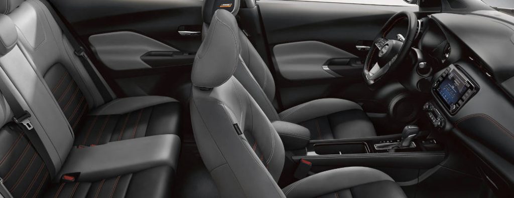 The advanced and comfortable interior of the 2023 Nissan Kicks.
